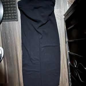 Black tube top dress